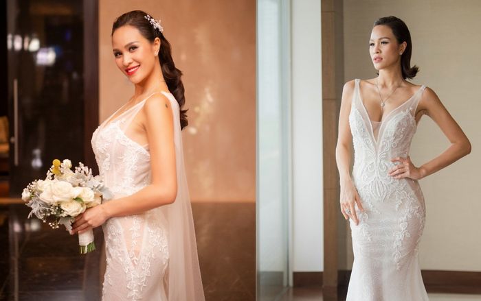 Siêu mẫu Phương Mai thay 3 bộ váy cưới, mang trang sức 1,4 tỷ trong ngày trọng đại