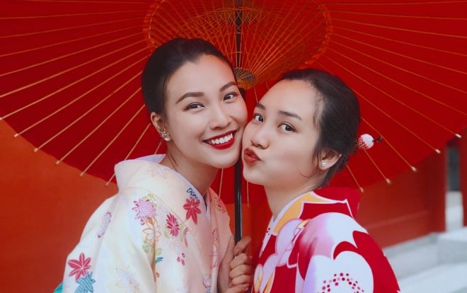 Chị em nhà người ta: Hoàng Oanh và em gái ruột xinh hết phần thiên hạ, vi vu Nhật Bản 5 ngày