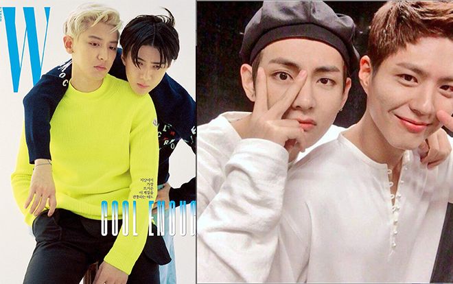 Park Bo Gum cực thân thiết với V (BTS) - Chanyeol và Sehun đẹp lung linh trên bìa tạp chí