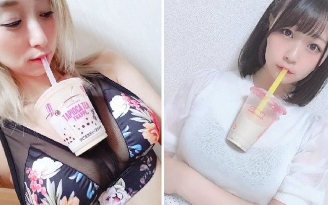 Thử thách dùng vòng một 'khủng' đỡ cốc trà sữa đang 'làm mưa làm gió' mạng xã hội