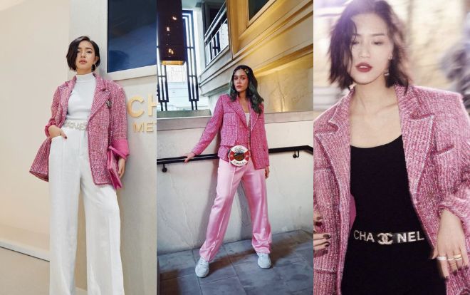 Áo khoác Chanel hồng rực làm cả thiên thần nội y Liu Wen đến fashionista Châu Bùi chao đảo