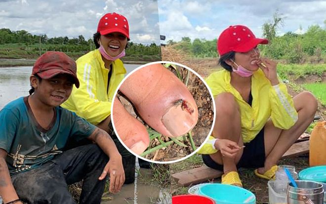 Loạt ảnh 'xuống ruộng' với ngón chân sưng mủ của H'Hen Niê 'gây sốt' fan Thái Lan