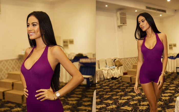 Như Vân diện bodysuit ôm sát, khoe hình thể không mỡ thừa khiến dàn thí sinh Miss World trầm trồ