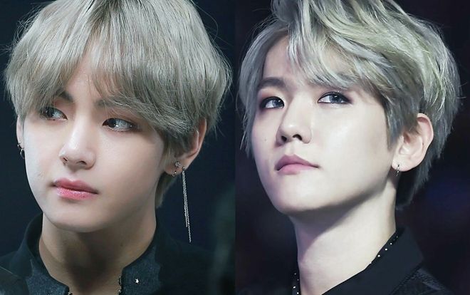 Cư dân mạng thích thú với loạt ảnh giống nhau từ diện mạo đến cách trình diễn của V (BTS) và Baekhyun (EXO)