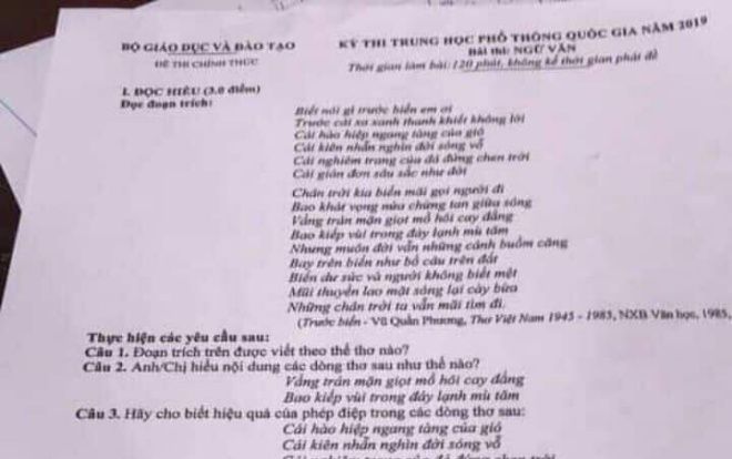 Nam sinh ở Phú Thọ tung đề Văn THPT lên mạng xã hội giữa giờ làm bài đã có gia đình, đi thi lần thứ 3