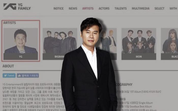 Chuyện thật như đùa: Yang Hyun Suk xuất hiện trên trang chủ YG với tư cách là… nghệ sĩ