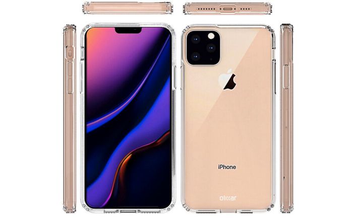 Rò rỉ hình ảnh iPhone 11 Max với 'tai thỏ' nhỏ gọn, 3 camera vuông cùng nút gạt Silent mới