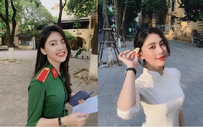 Diện quân phục màu xanh đi thi Đại học, nữ sinh Hà Tĩnh bất ngờ nổi rần rần bởi quá đỗi xinh đẹp