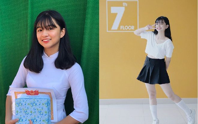 Nữ sinh Bình Thuận diện áo dài trắng đẹp dịu dàng, 'gây thương nhớ' với nụ cười trong veo trong ngày tổng kết năm học