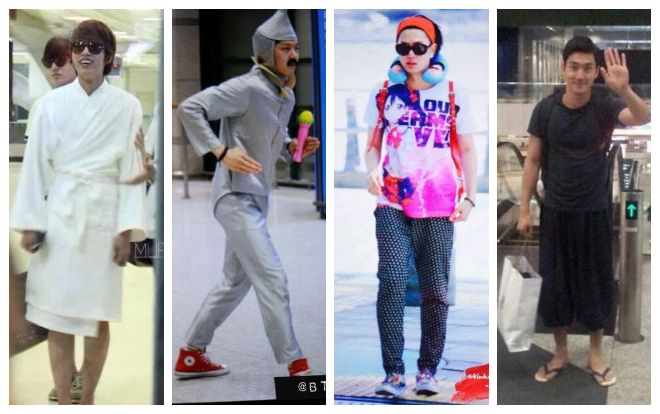 Chết cười với những bộ đồ cực dị của idol Kpop tại sân bay