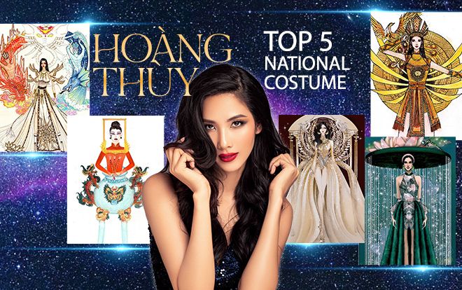 'Sơn Tinh - Thủy Tinh' chính thức dẫn đầu Top 5 bình chọn National Costume cho Hoàng Thùy