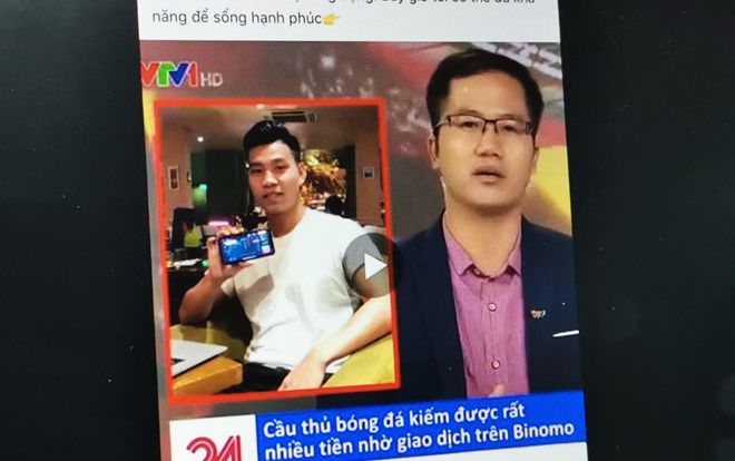 Mạo danh VTV đăng bài Văn Thanh U23 VN quảng cáo cá cược Binomo