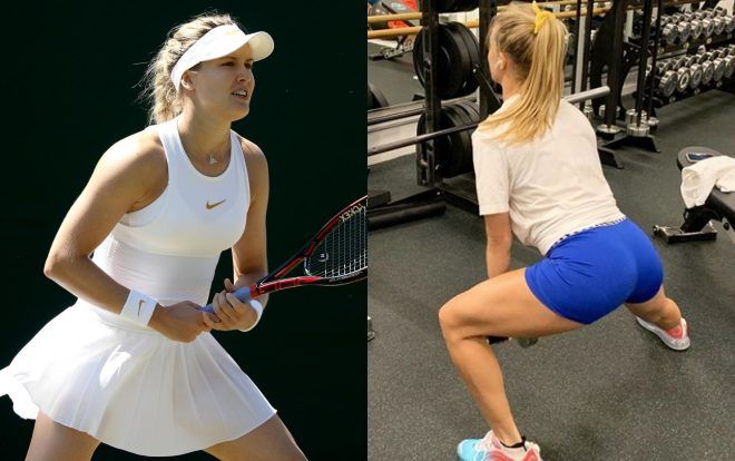 Mỹ nhân quần vợt Bouchard diện quần bó hết cỡ, khoe trọn vòng 3 khi tập gym