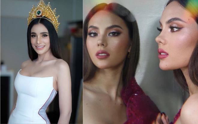 Thí sinh Hoa hậu Thái Lan nhận xe container gạch đá vì 'chọc ngoáy dìm hàng' mèo xám Catriona Gray