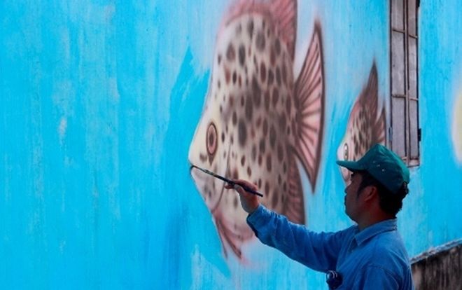 Làng bích họa bên đầm phá lớn nhất Đông Nam Á