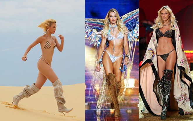 Quỳnh Anh Shyn mặc bikini tí hon đi bốt chạy tung tăng trên cồn cát khiến cả rừng chân dài triệu đô được triệu hồi