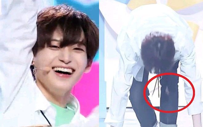 Produce X 101 Koo Jungmo đánh rơi đồ trên sân khấu