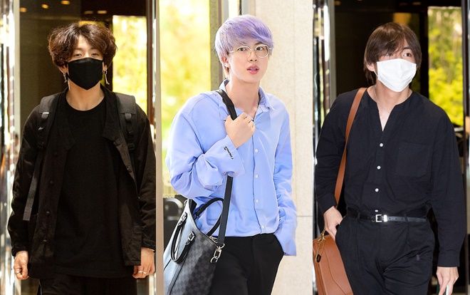 Jin đẹp tựa nam thần truyện tranh, chiếm trọn spotlight của các thành viên BTS tại sân bay