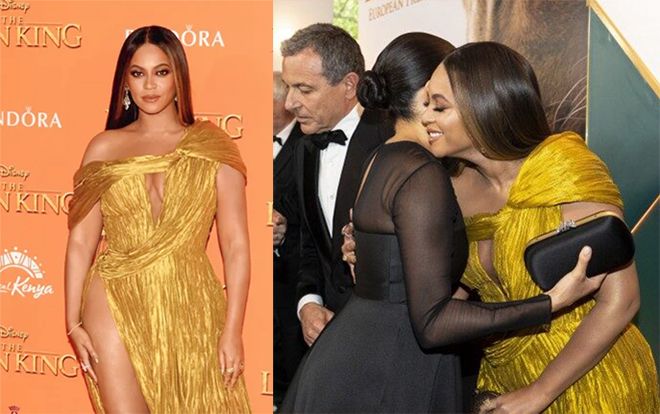 Beyonce nóng bỏng trong chiếc đầm Công Trí khoe sắc bên Công nương Meghan Markle