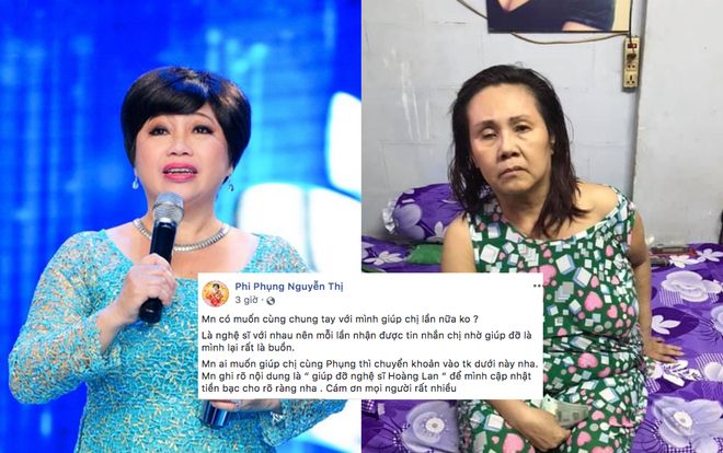 Nặng lòng lời 'kêu cứu' của nghệ sĩ Hoàng Lan, diễn viên Phi Phụng đứng ra kêu gọi quyên góp