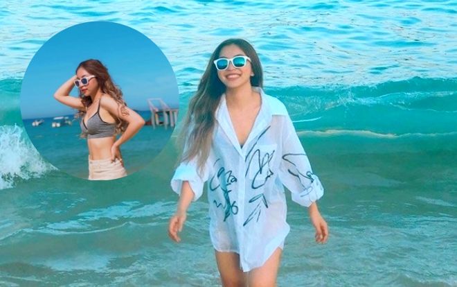 Bạn gái Quang Hải: Đi biển mặc bikini đẹp thế, sao phải ném đá