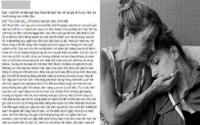 Hối hận vì đã đánh con gái sau khi come out, người mẹ lên mạng và viết thư nhờ mọi người tìm con