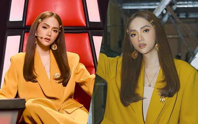 Ghi hình The Voice Kids 2019, Hương Giang pose dáng 'ngầu', thần thái chuẩn HLV Siêu Mẫu