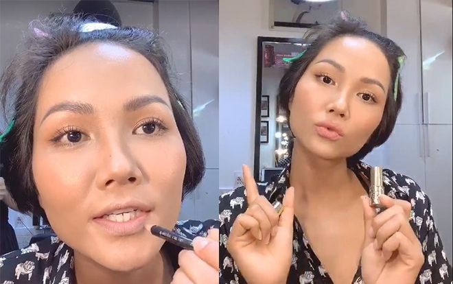 Chẳng phải ai khác, H'Hen Niê chính là chuyên gia trang điểm thực thụ khiến dân tình trầm trồ