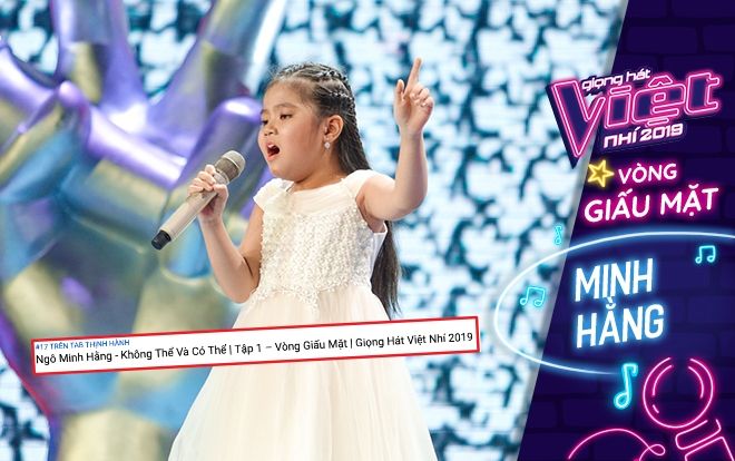 Lộ diện nhân tố hot nhất tập 1 vòng Giấu mặt - The Voice Kids 2019: Cô bé Minh Hằng lọt Top Trending Youtube