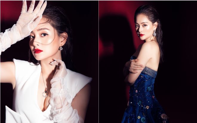 Nàng dâu Lan Phương khoe thần thái nữ thần với da trắng sứ, thềm ngực nõn nà