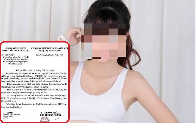 Phòng Giáo dục tỉnh Long An ra công văn… bán áo lót cho nữ sinh gây xôn xao dư luận