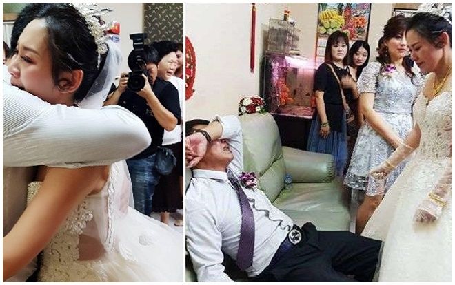 Tiễn con gái về nhà chồng, người cha không giấu nổi xúc động và nói một câu khiến ai cũng khóc theo