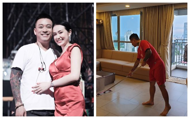 Vợ bầu bì bé thứ 3 Tuấn Hưng xắn tay áo làm việc nhà khiến ai cũng vỗ tay tán thưởng