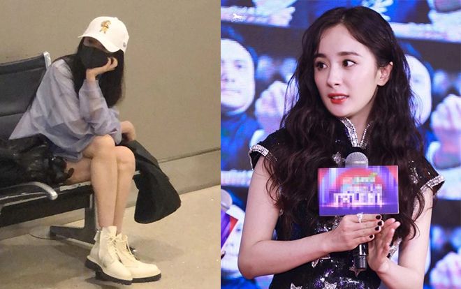 Dương Mịch xuất hiện mệt mỏi, bộ dạng kiệt sức tại sân bay Mỹ
