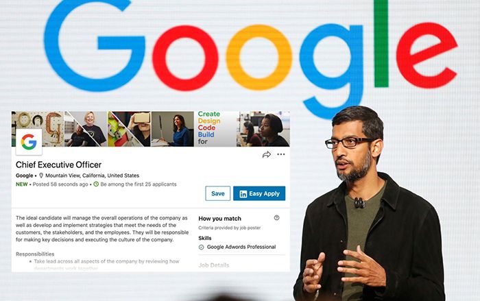 Google vừa đăng tuyển CEO nhưng sự thật phía sau khiến ai cũng bất ngờ