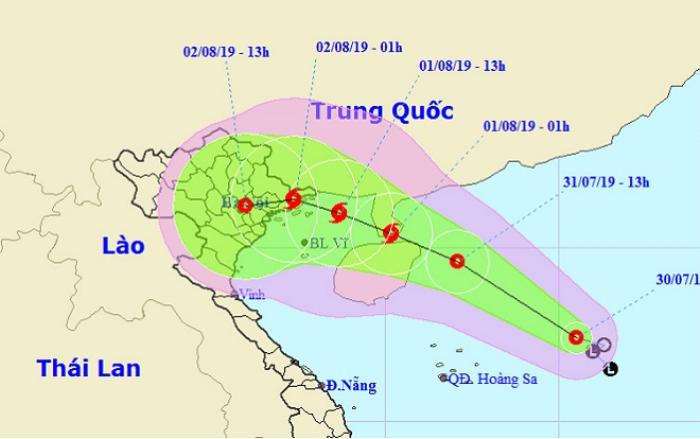 Dự báo thời tiết ngày 31/7: Cả nước đều có mưa rào và dông, bão số 3 sắp đổ bộ đất liền