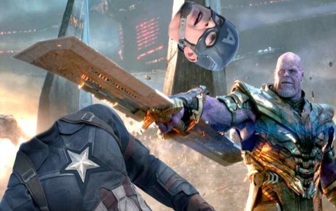 Captain America suýt nữa đã bị Thanos chặt đầu trong bom tấn Endgame