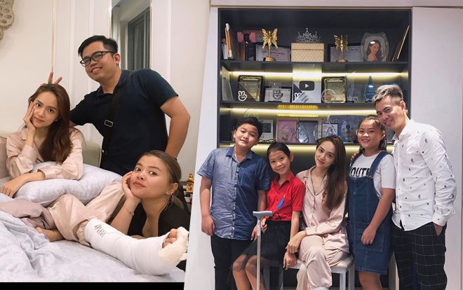 Bị thương nặng, Hương Giang được học trò The Voice Kids ghé thăm: Vương miện cất bao giờ đội lại?