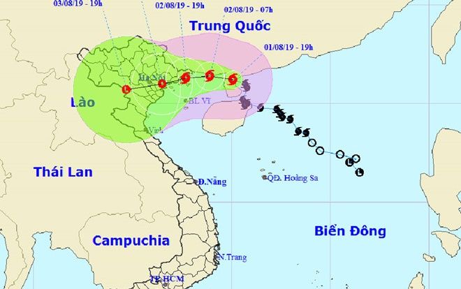 Bão số 3 vào vịnh Bắc Bộ, miền Bắc mưa lớn từ nay đến ngày 4/8