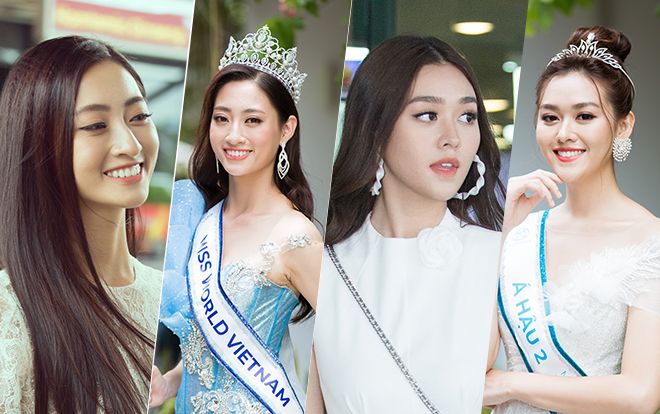 Hoa hậu Lương Thùy Linh góc nghiêng đẹp tinh khôi, á hậu Tường San xinh chuẩn nàng thơ