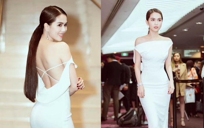 Ngọc Trinh lại khiến khán giả giật mình thon thót vì chiếc váy trễ nải như muốn rơi