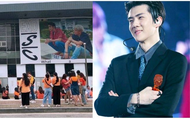 EXO-L mặc trang phục màu cam vì Sehun và phản ứng đáng yêu của anh khiến mọi người tan chảy