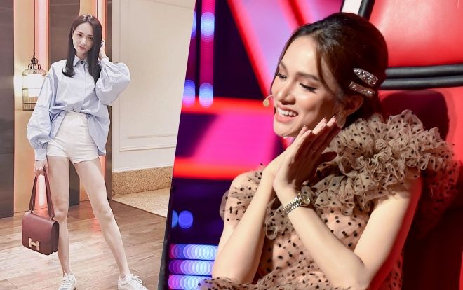 Hương Giang tháo bột sau tai nạn gãy xương chân, xách túi hiệu mừng sinh nhật bạn thân