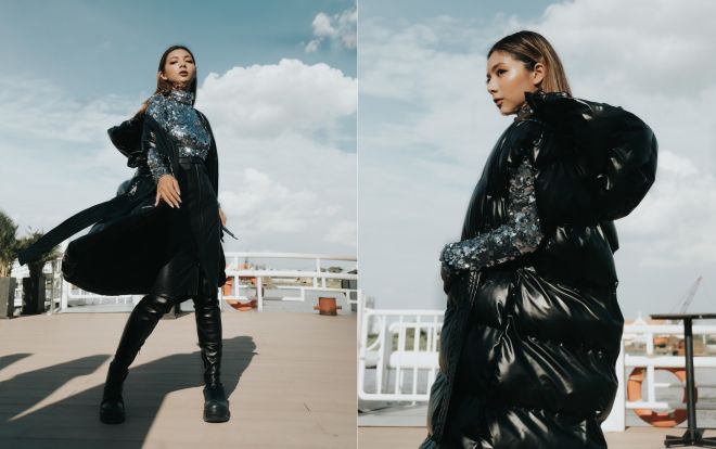 Katleen Phan Võ diện áo phao to sụ, pose dáng 'điên đảo' giữa trời nắng gắt