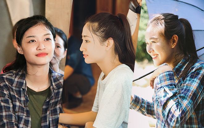 Hoa hậu Lương Thùy Linh cùng Kiều Loan - Tường San mặt mộc giản dị thăm người dân vùng lũ