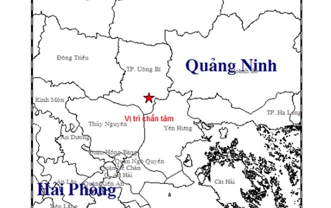 Xuất hiện động đất 3,2 độ Richter ở Quảng Ninh