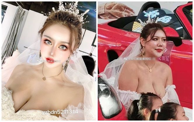 Choáng váng với nhan sắc đời thực gây 'hú hồn' của hot girl mạng Trung Quốc