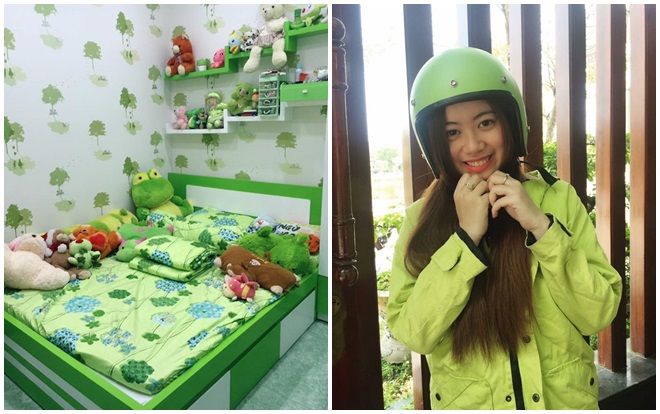 Nữ sinh Y Dược cuồng màu xanh lá - từ giường, bàn học cho đến băng đô cài đầu… suốt 10 năm