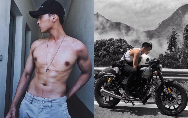 Nam sinh sở hữu body 6 múi cực phẩm, cưỡi moto siêu ngầu khiến dân tình thốt lên: 'Gắt thế anh ơi!'