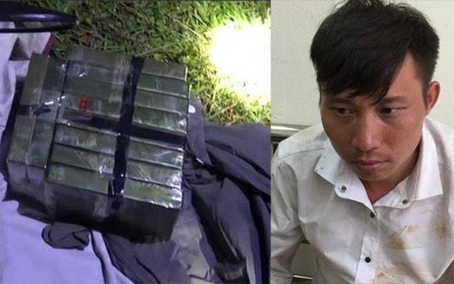 Đối tượng vận chuyển 10 bánh heroin đến điểm giao hàng bị bắt lúc nửa đêm